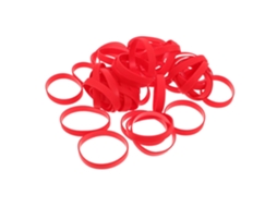 Artibetter Conjunto De 48-pulseiras Elásticas Silicone Vermelhas Para Eventos Esportivos, Festas E Uso Unissex