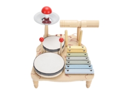Bj-bateria Musical De Madeira Puzzle Para Crianças, Instrumento De Percussão Educativo Com Cognição De Cores E Sensorialidade Musical