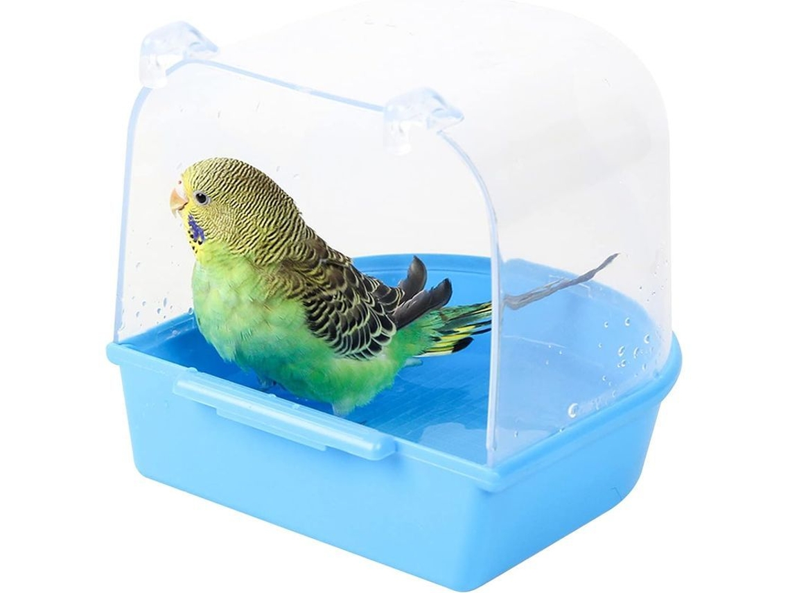 Baño Para Aves Colgante De Jaula Transparente Con Gancho, Ideal Para Periquitos, Loros Y Canarios