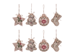 Laxiscreed - Conjunto De 8 Decorações Natalinas Com 4 Estilos Diferentes Para Festa Natal Accessórios Festivos
