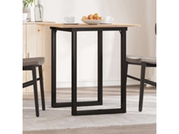 Vidaxl Mesa De Jantar Estrutura Em O 70x70x75 Cm Pinho E Aço
