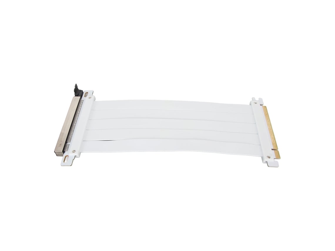 cabo riser extensor pcie 4.0 x16 flexível blindado 180 graus para placa de vídeo 60cm branco com S/MARCA