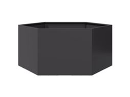 Vidaxl Vaso/floreira De Jardim Hexagonal 104x90x45 Cm Aço Preto