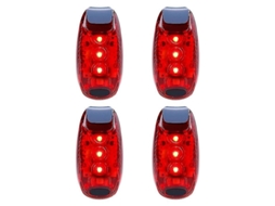 Conjunto De 4 Luzes Traseiras De Segurança à Prova Dágua Com Luzes Vermelhas Intermitentes Para Bicicleta, Ideais Para Corrida, C Aquaforge