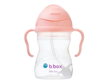 Tasa De Aprendizagem Com Palhinha Ponderada B.box Salmão Misto 15 Cm X 12 Cm 240 Ml