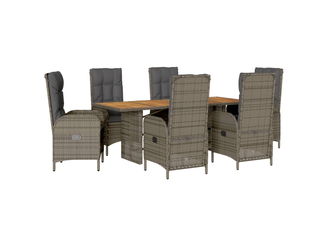 Garden Dining Set, Garden Dining Sets Vidaxl Cinzeto Rattan / Vime (n/a)
