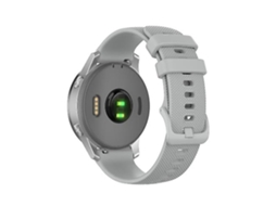 Pulseira De Relógio Lurelia Para Garmin Active Small Plaid Silicone Cinza