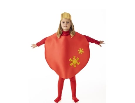 Fato de bola de Natal vermelha para criança