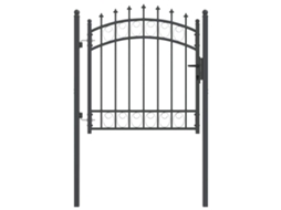 Conjunto 1 Portão De Jardim Vidaxl Cinzento Aço Revestido A Pó (100 X 100 Cm)