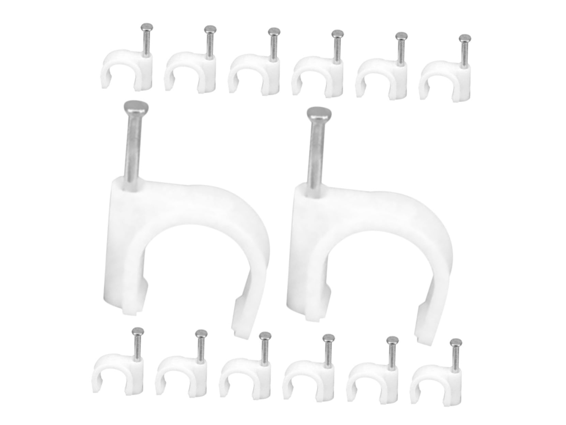 Jortmrduonlytech 100 Presilhas De Plástico Para Cabos, Brancas