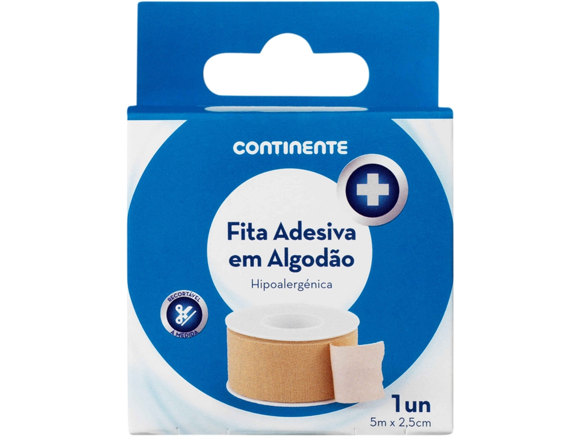 Fita Adesiva Algodão 5 m x 2,5 cm Continente