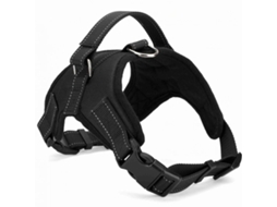 Peitoral Cães Médio/grande, Tamanho L, Preto, Ajustável, Acolchoado Macio, com Alça ZYBLSSBB
