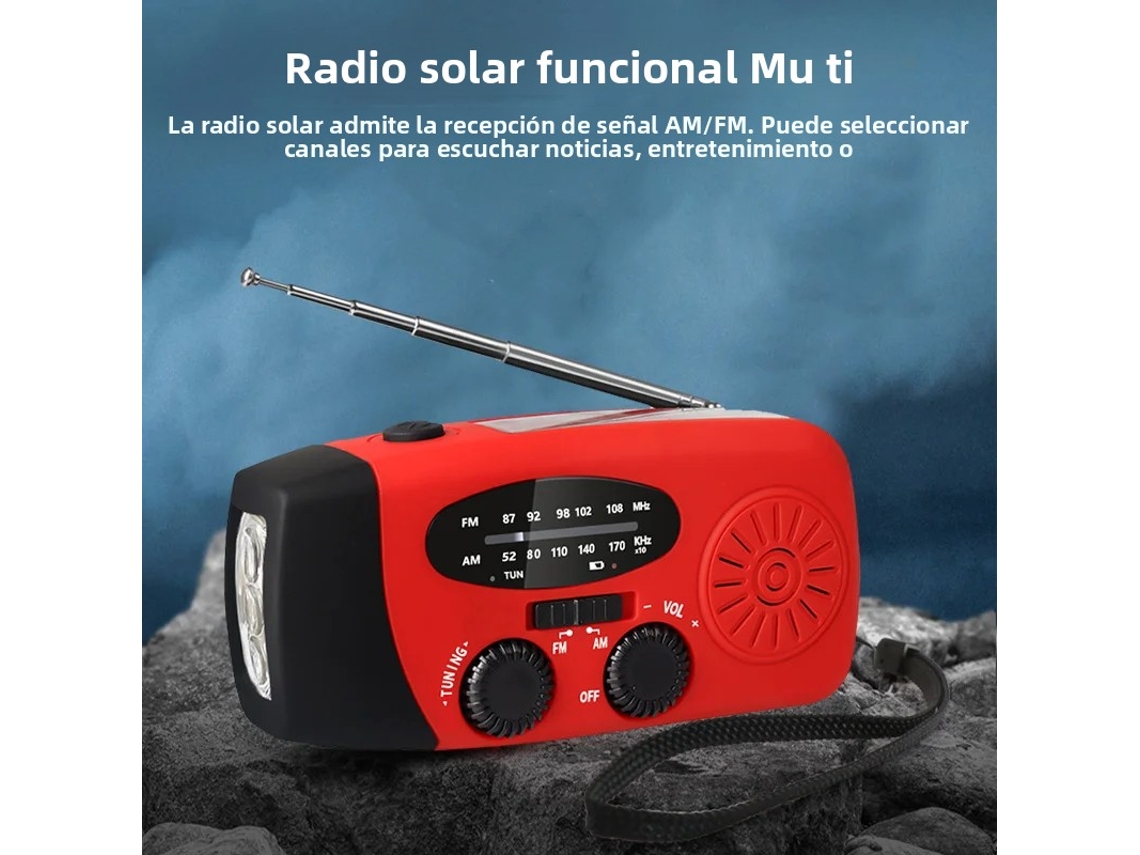 Rádio Portátil Multifuncional Com Manivela