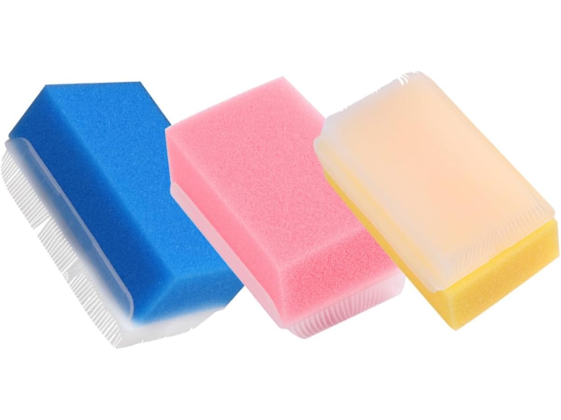Conjunto De Escova Banho Valiclud 3 Peças Com Esponja Para Massagem Sensorial, Lavagem Suave E Uso Diário