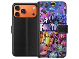Capa Carteira Compatível Com Apple Iphone 17 Pro Max Com Estampa De Colagem Com Figuras, Símbolos E Cores Vibrantes Em Um Estilo Divertido Inspirado E