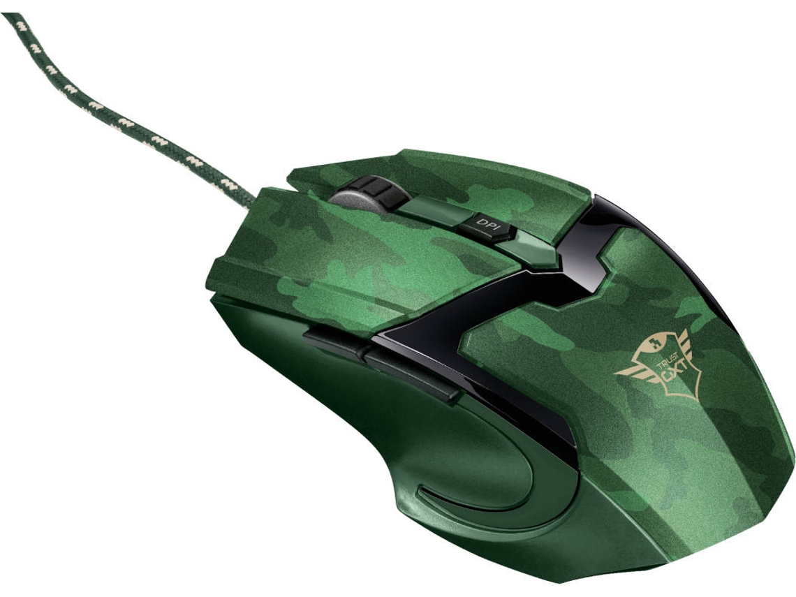 Rato TRUST Gxt 101D (USB - Casual - 4800 dpi - Verde)