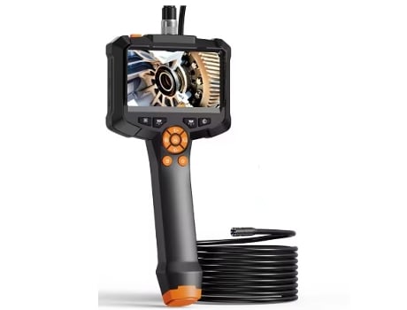 Câmera endoscópica industrial Inskam para inspeção Cabo 10 metros Lente HD 8mm Ecrã 4.3