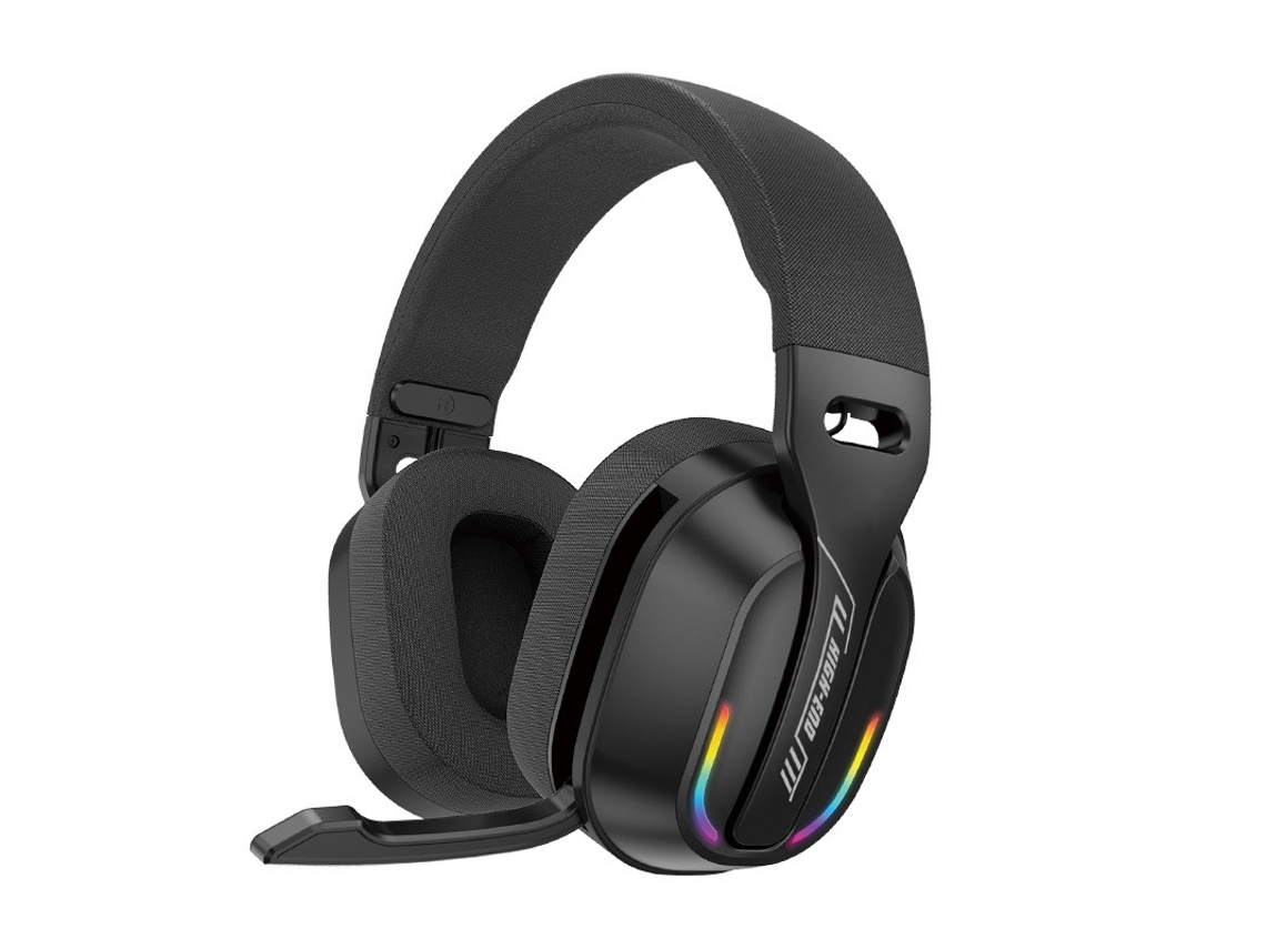 Fone de Ouvido para Jogos MDUG Estéreo Sem Fio Bluetooth 5.4 B500 com Microfone e Iluminação RGB