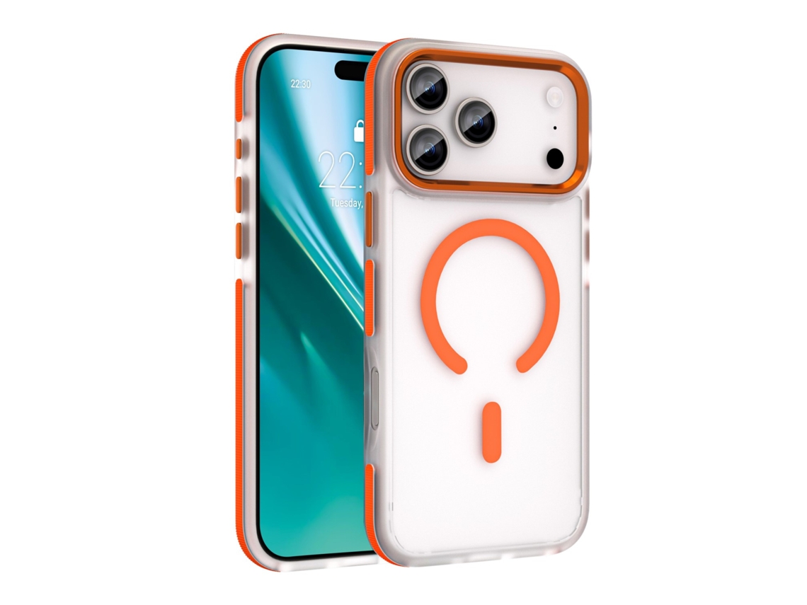 Capa Etteri Icy Mag Para Iphone 17 Pro Laranja