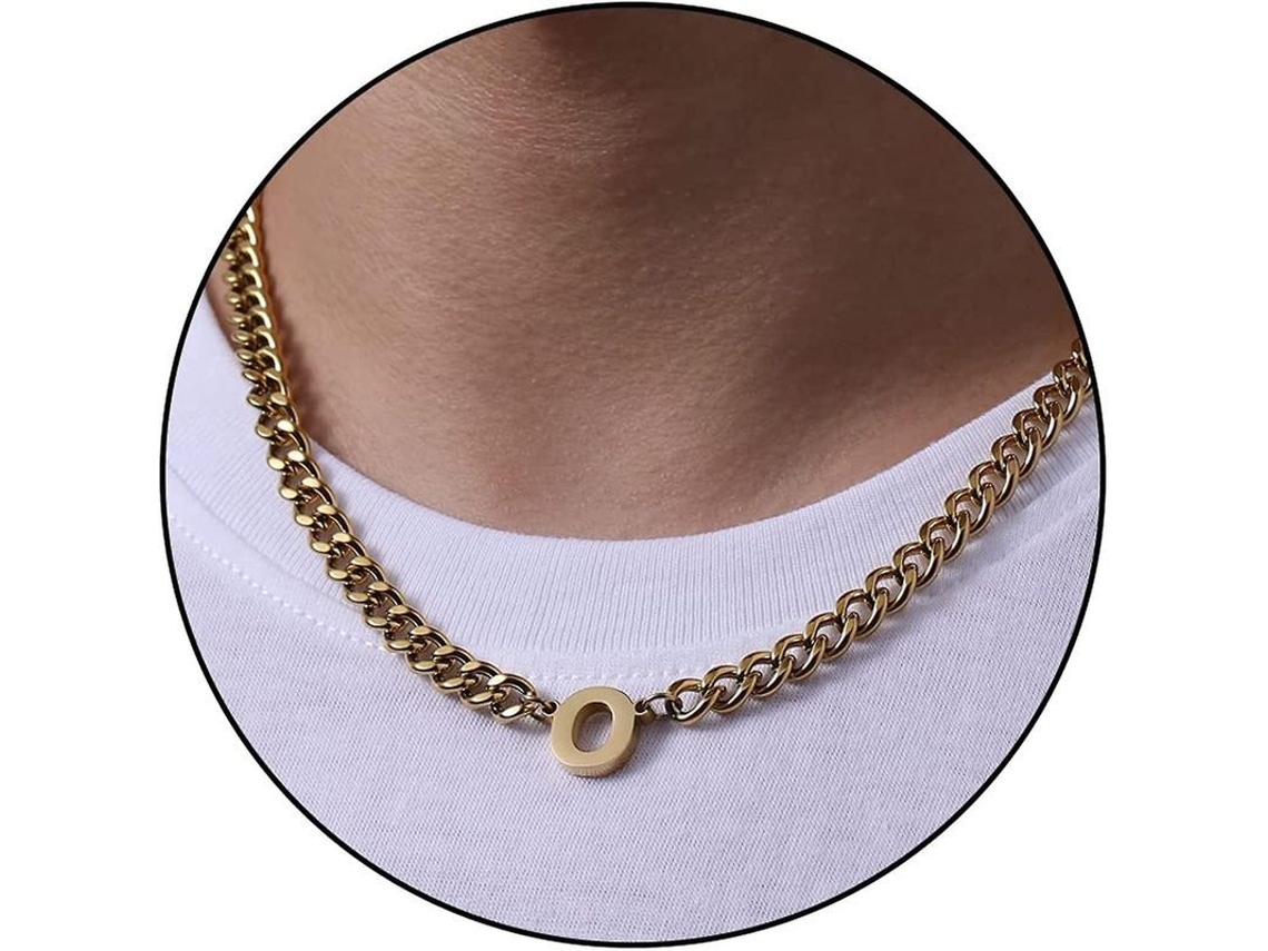 2026 cadena de Eslabón Cubano Con Letra Inicial A z de Acero Inoxidable 6.5mm 18+2 Pulgadas Regalo de Joyería para Hombres Mujeres Niños