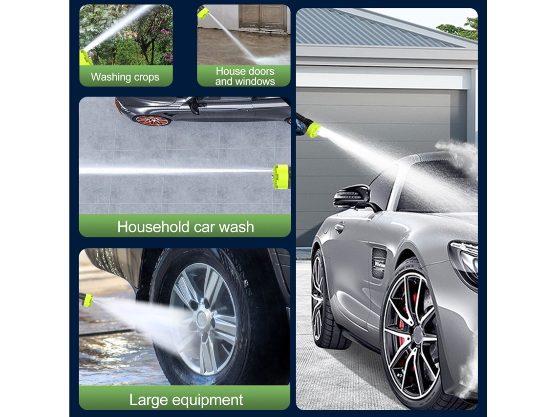 Handheld Pressure Washer 21v Rechargeable 6 Modes Car Home Cleaning Tool