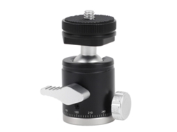 Mini Ball Head Aluminum Alloy 360 Degree Rotatable Camera Tripod Ball Head With 1/4 Inch Screw Cold Shoe Mount For Phone Holder LAXISCREED