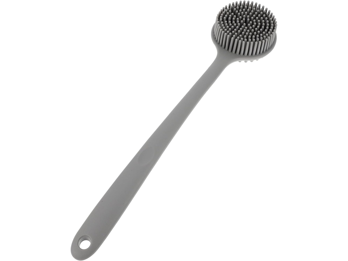 Lurelia Acessório De Duche Com Escova De Silicone Para Banho, Cabo Longo, Pega Ergonómica E Com Argola, Banho Relaxante Essencial