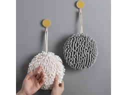 Toalha de Microfibra, 2 Toalhas de Microfibra de Chenille Cinza Que Podem Ser Usadas na Cozinha e no Banheiro, Altamente Absorventes BRILVIBERA