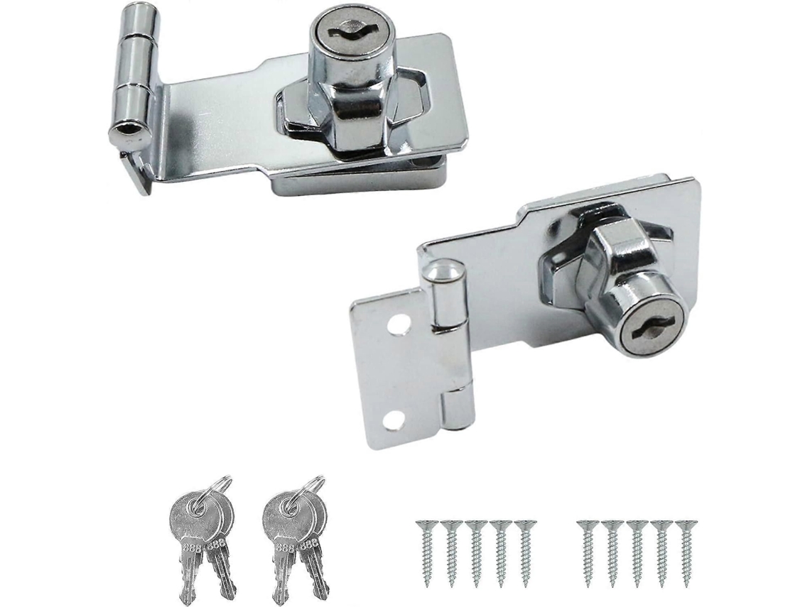 Fechadura De Porta Com Fivela De Metal E Chave - 2 Moedas De Prata