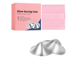 Copos Originais de Prata para Sutiã de Amamentação, Incluindo 2 Anéis Protetores de Silicone, Suporte para Mãe STELASPLEN