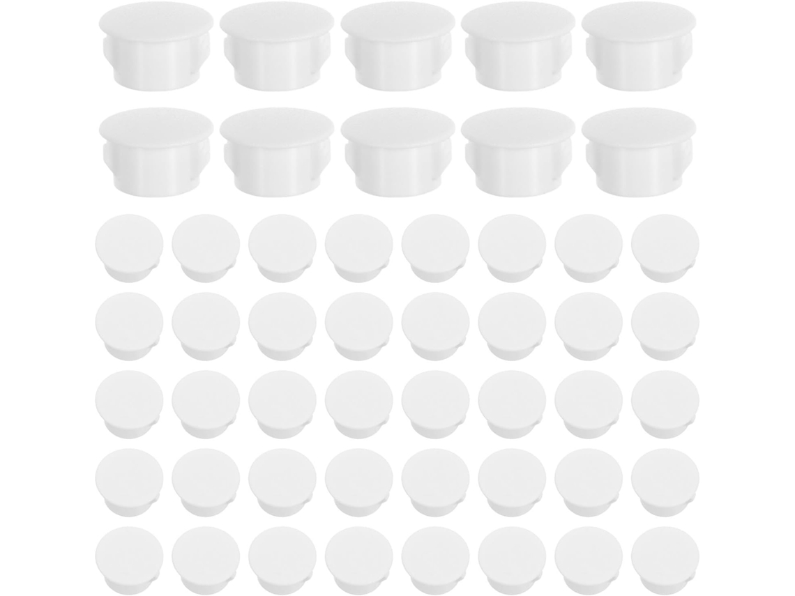 Anneome 100 Peças De Tampas Parafuso Redondas Plástico, Cores Sortidas, Para Armários De Cozinha, Capas De Parafuso