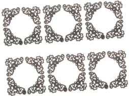 Conjunto De 24 Protetores Canto Metal Vintage Para Bordas Móveis E Caixas, Com Design Durável E Fácil De Instalar, Ideal