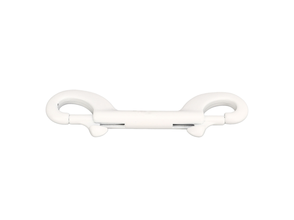 Gancho De Mergulho De Duas Pontas Com Fecho Rápido Em Aço Inoxidável 316 Para Bcd 100mm Branco