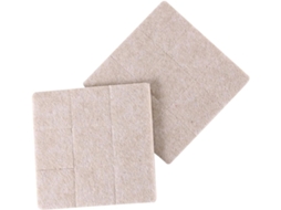 Conjunto De 36 Almofadas Quadradas Feltro 2, 7cm Para Proteção De Pisos E Móveis, Feitas De Poliéster Bege Reduzem O