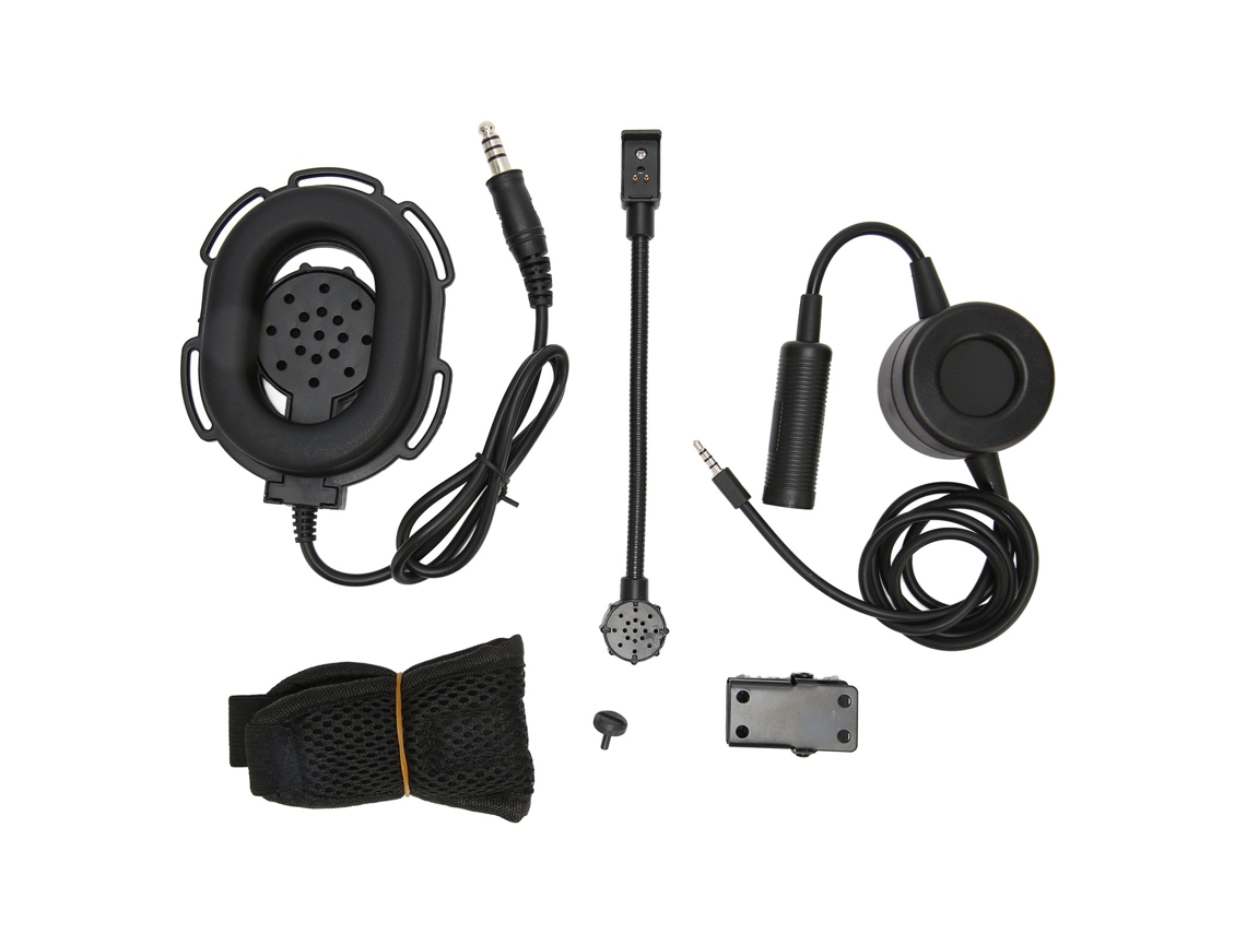 Fone de Ouvido Tático EOOCOO, walkie talkie, com microfone ajustável e cancelamento de ruído