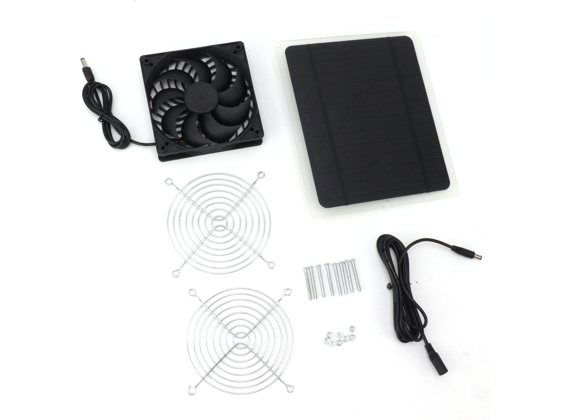 Kit Ventilador Solar 10w Resistente ao Clima S/MARCA