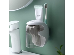 Suporte para escova de dentes infantil LINJOU, com suporte para escova elétrica e creme, cinza