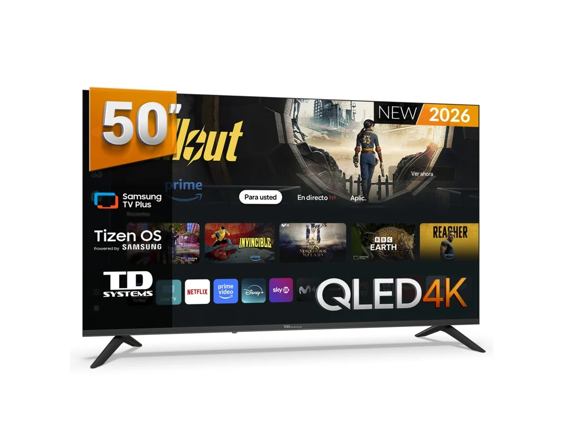 Smart Tv 50 Polegadas Qled 4k Com Samsung Tv Tizen 8.0. Televisores 2026 - Td Systems Prime50qc22tizen