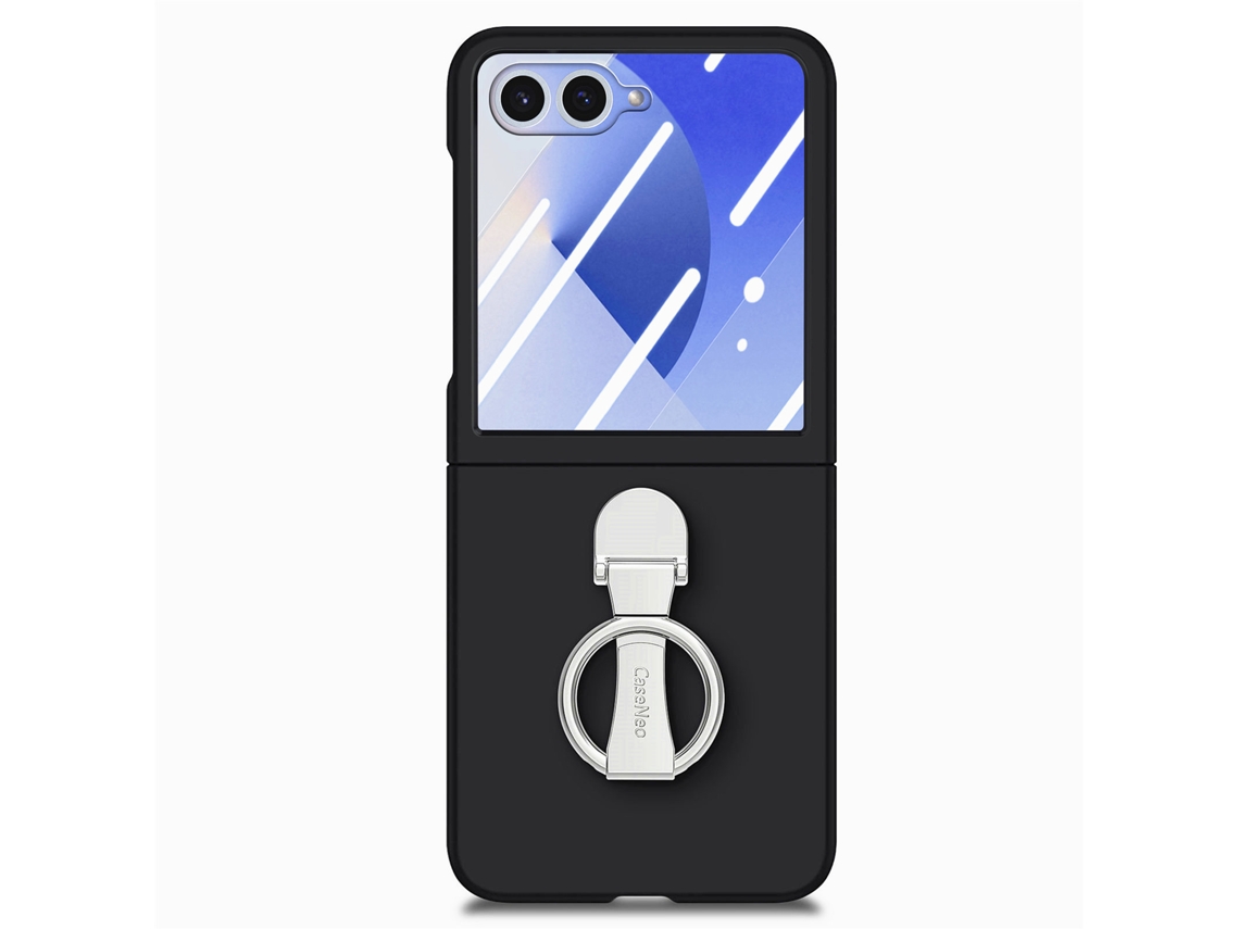 Capa Eifson Para Samsung Galaxy Z Flip8, Com Suporte Em Anel E Material De Pc - Compatível - Preto