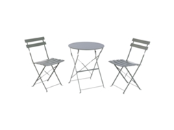Conjunto De Mesa Com 2 Cadeiras Home Esprit Verde Metal 60 X 60 X 71 Cm