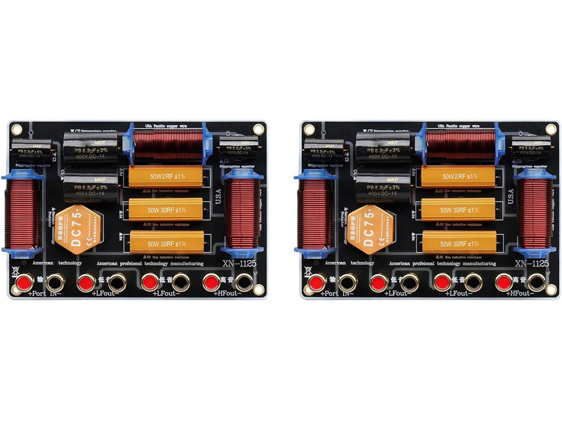 Crossover de Alto falante de Alta Potência 2x 1300w, Dois Divisores de Frequência SFUSHOS