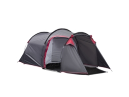 Barraca Familiar 2 3 Pessoas Dobrável Impermeável À Prova de Uv 20+ com Vestíbulo 426x206x154 Cm Cinza Escuro Ge