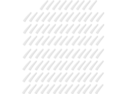 100 peças de protetores de silicone branco para pinças e prendedores curvos.