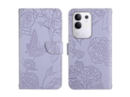 Capa De Celular De Couro Com Estampa De Borboleta Ht03 Skin Feel