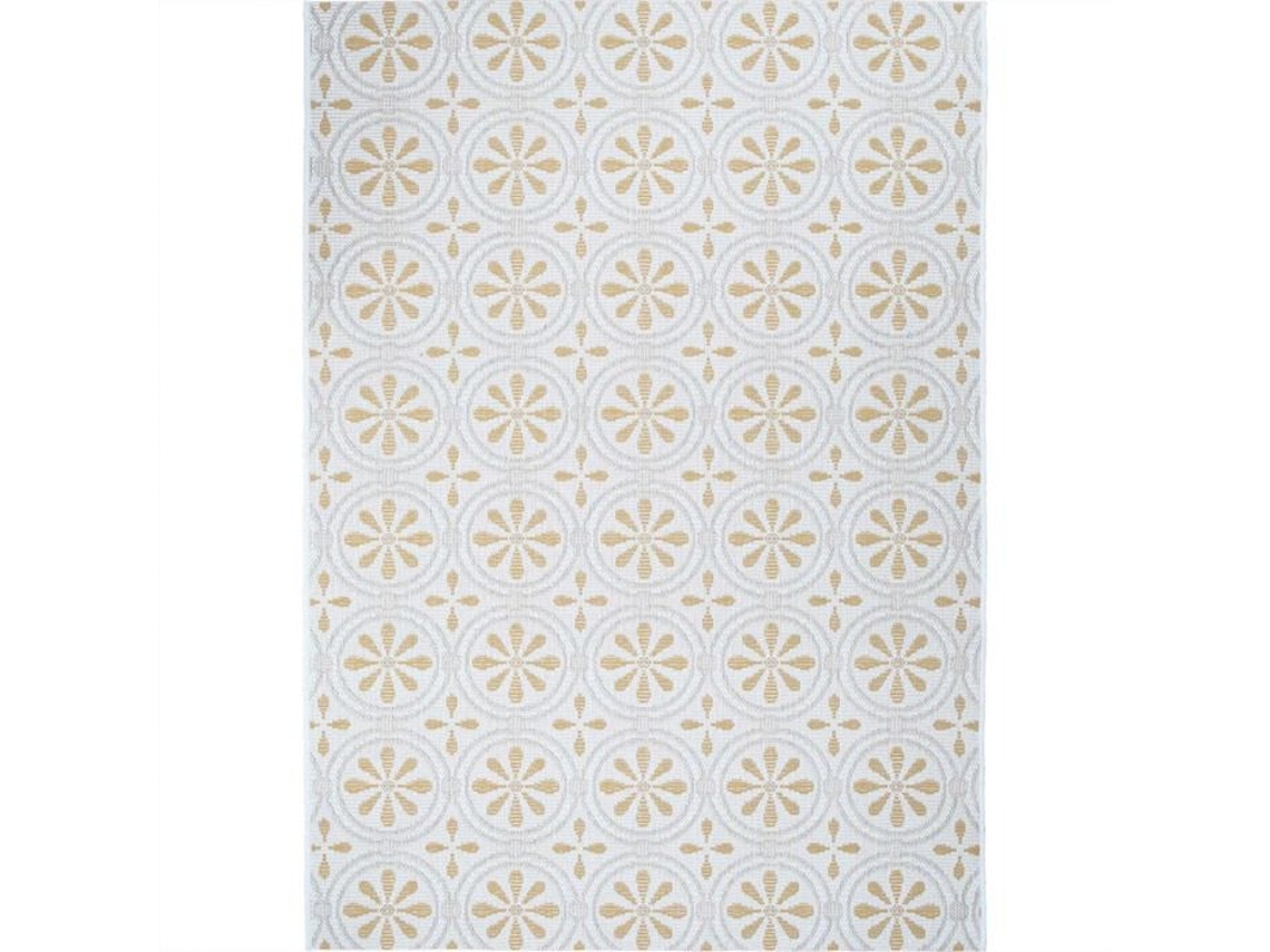 Tapete Moderno Amarelo E Bege Para Interior E Exterior 200x290