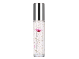 Brillo Labial Transparente Com Foil Dourado Mudança De Cor Por Temperatura Flor Rosa Vermelho