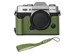 Bolsa De Couro Sintético Para Câmera Fujifilm Xt10 / Xt20 / Xt30 / Xt30 Ii, Capa Protetora Com Alça De Mão E Parte Inferior Do Corpo Brilvibera