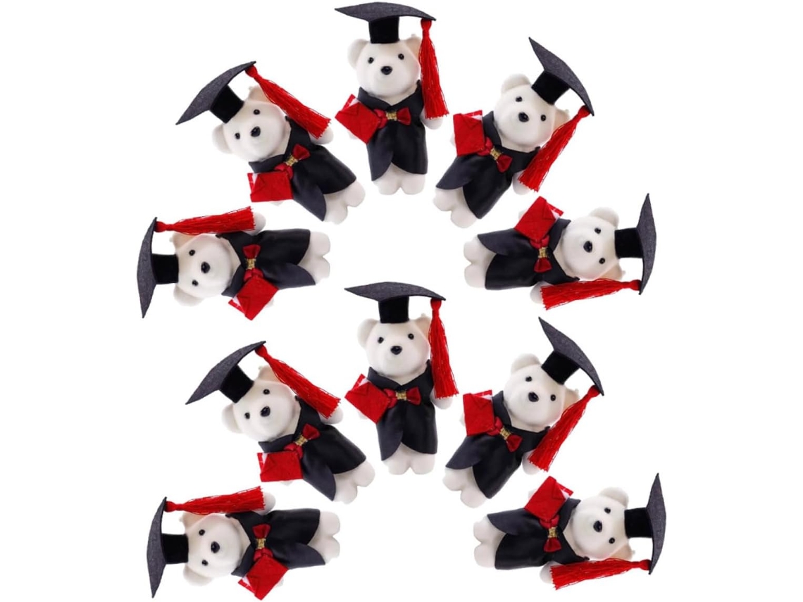 Lembrancinhas De Formatura: 10 Mini Ursos Pelúcia Para Decoração E