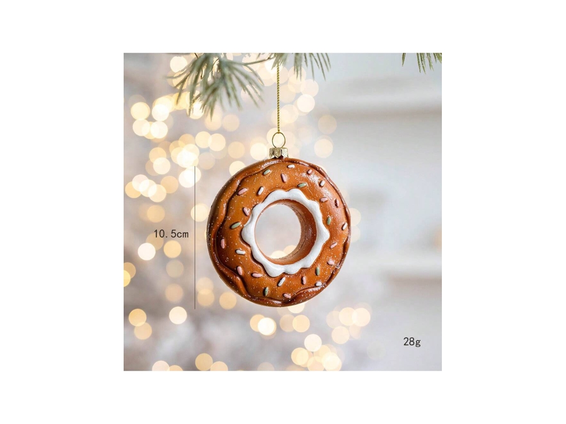 Pingente De Decoração Para Árvore De Natal, Pingente Criativo De Biscoito De Cor De Gengibre E Velho, . Igvtrade (1 Peça)