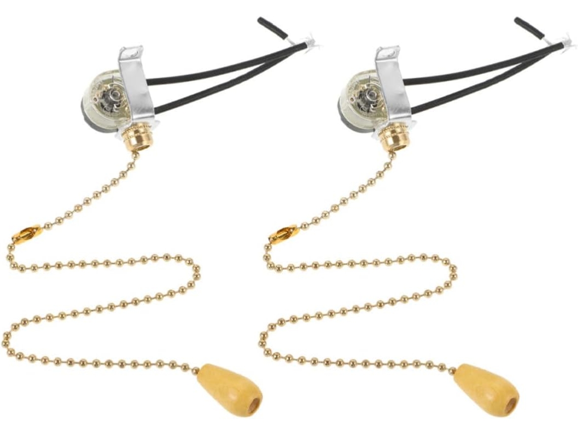 Conjunto De 2 Peças Com Corrente E Interruptor Para Ventilador De Teto